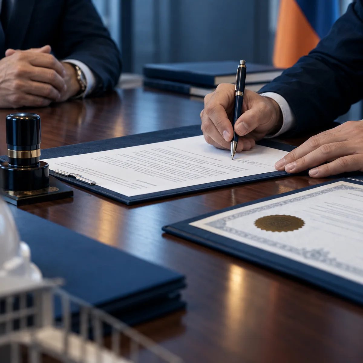 Firma del contrato de obra