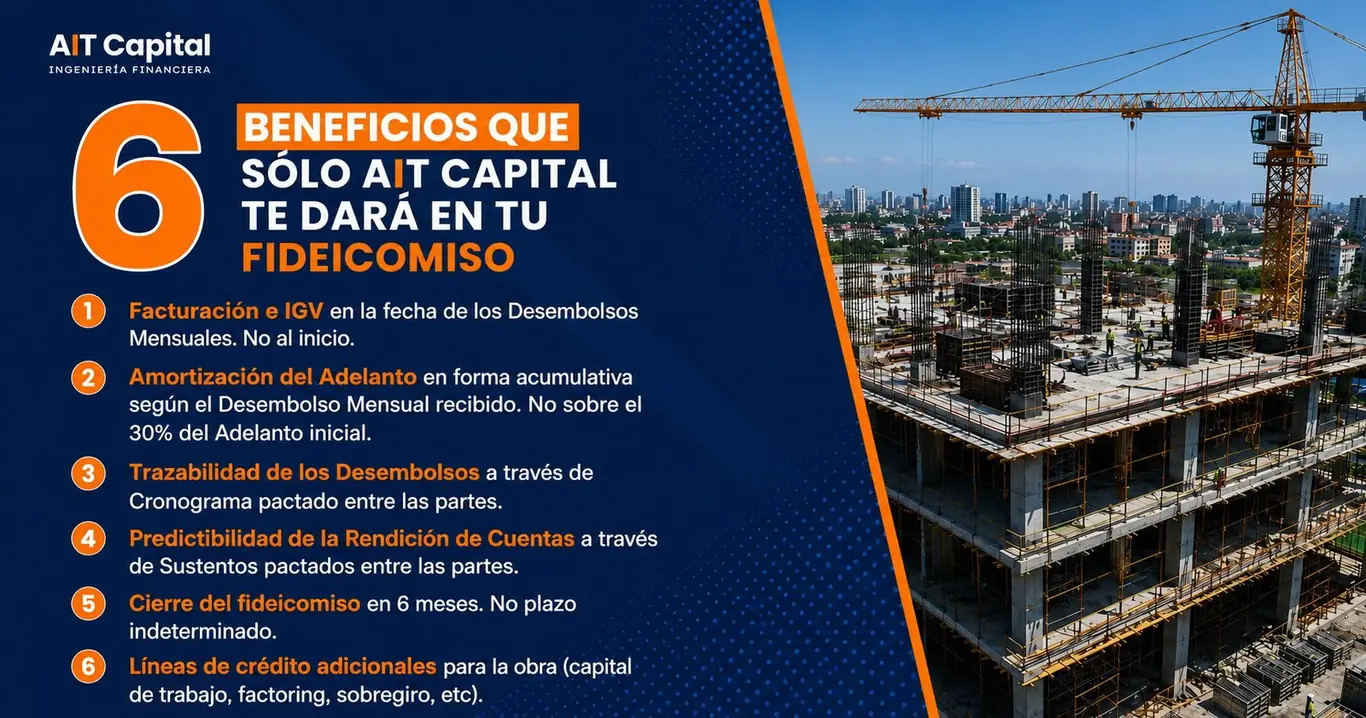 Seis beneficios del fideicomiso de adelantos con AIT Capital