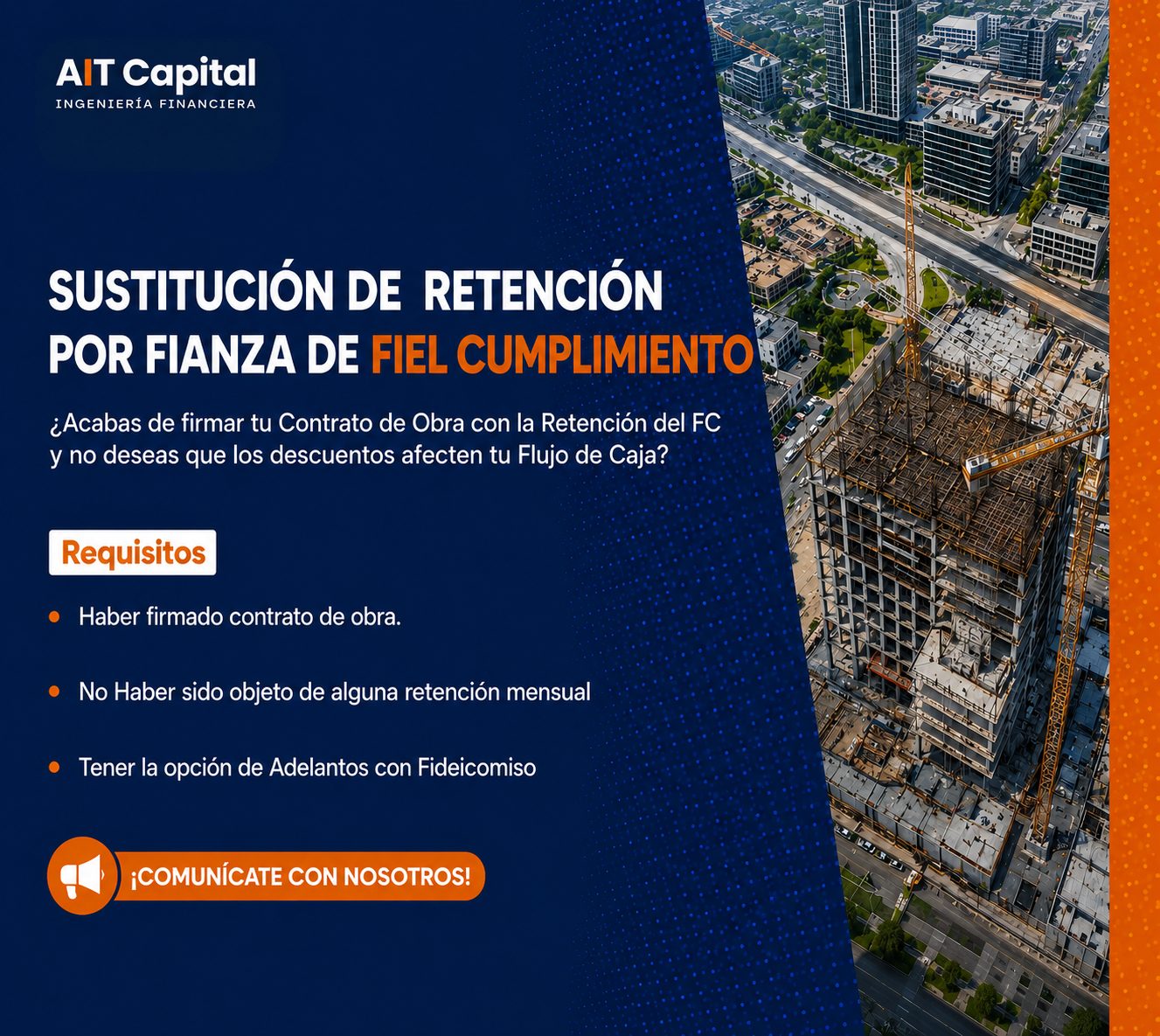 Sustitución de retención por fianza de fiel cumplimiento